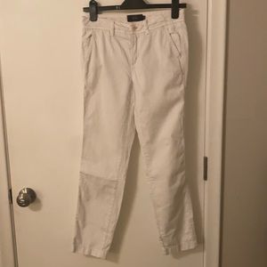 J crew, CHINO, 00, white 100% cotton